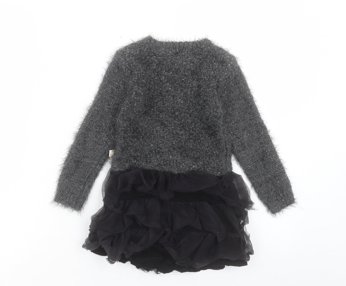 Billieblush Girls Grey Acrylic Jumper Dress Size 3XL Round Neck Pullover