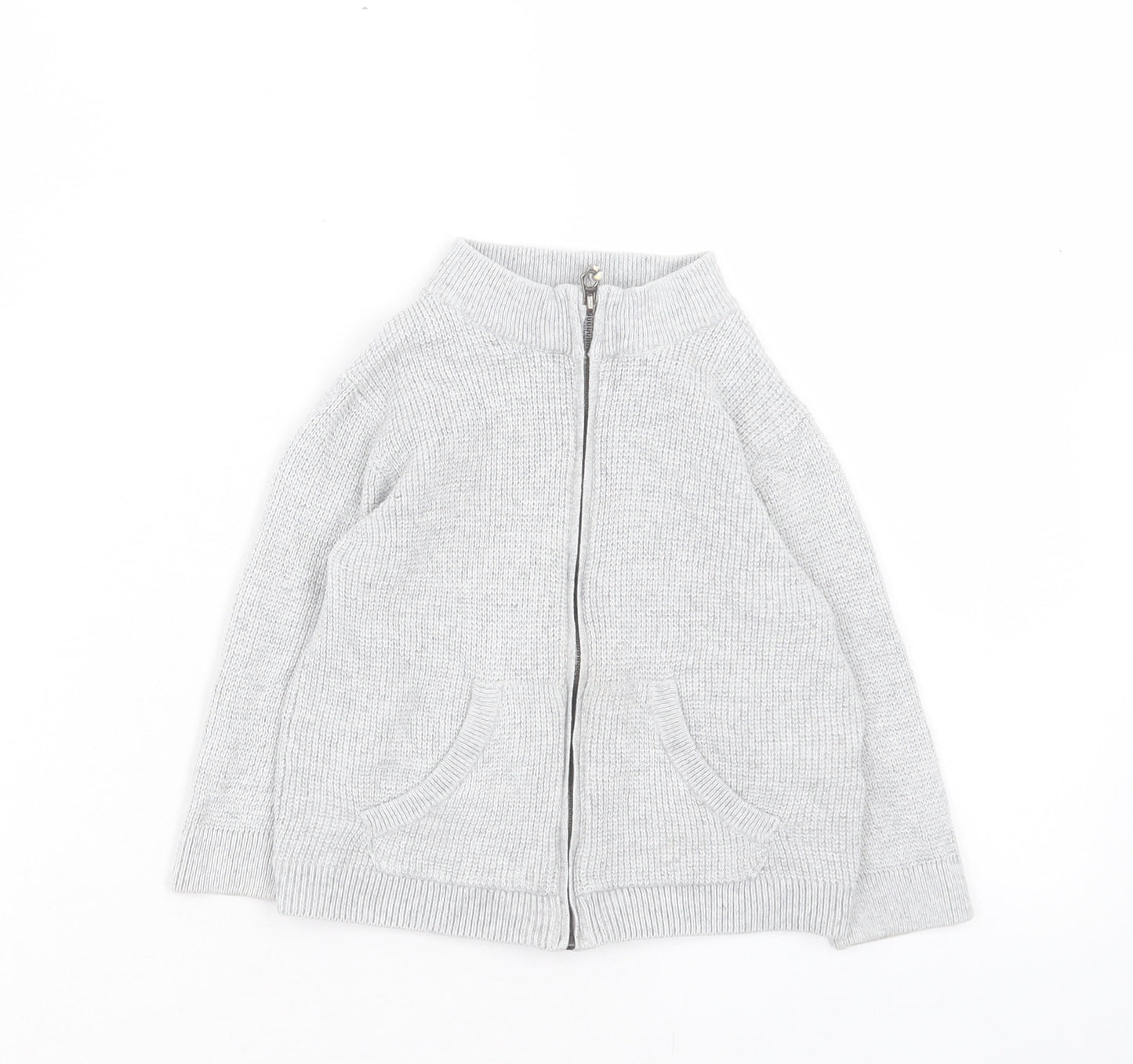 Zara Boys Grey Basic Jacket Coatigan Size 18-24 Months Zip