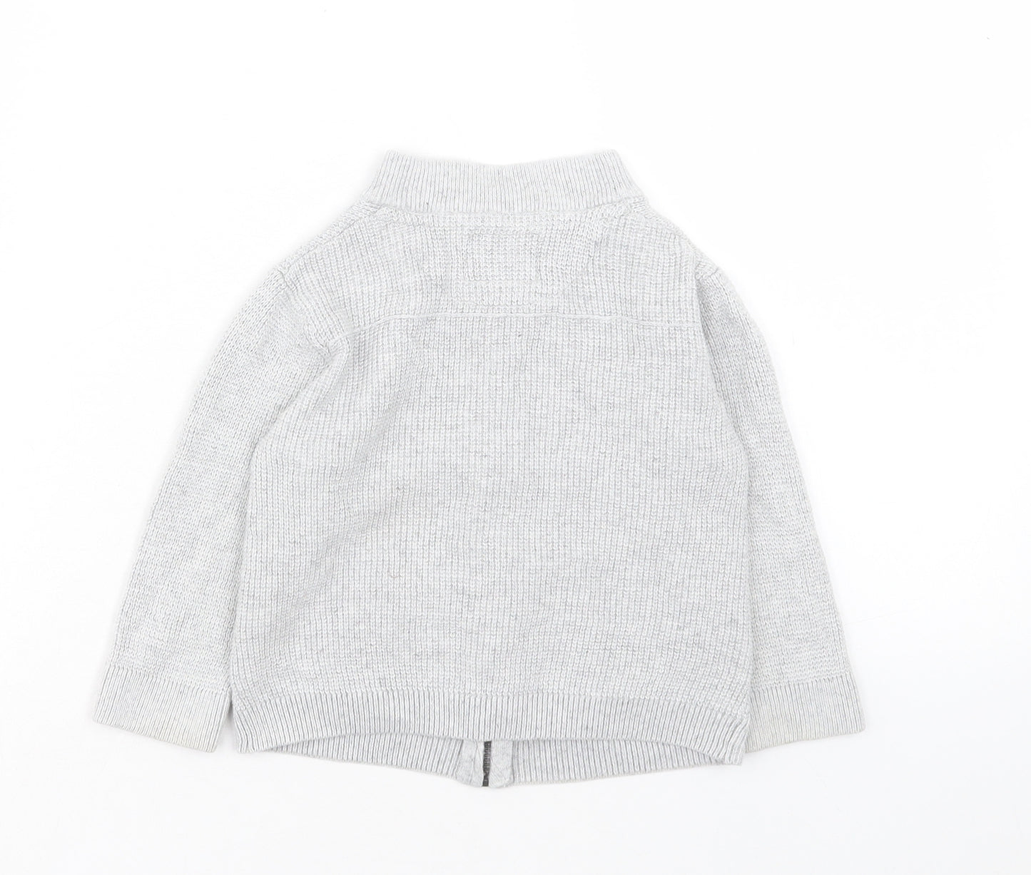 Zara Boys Grey Basic Jacket Coatigan Size 18-24 Months Zip