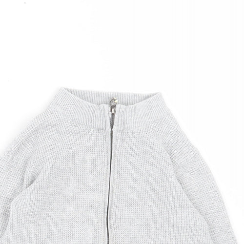 Zara Boys Grey Basic Jacket Coatigan Size 18-24 Months Zip