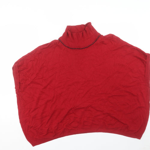 NEXT Womens Red High Neck Acrylic Pullover Jumper Size M