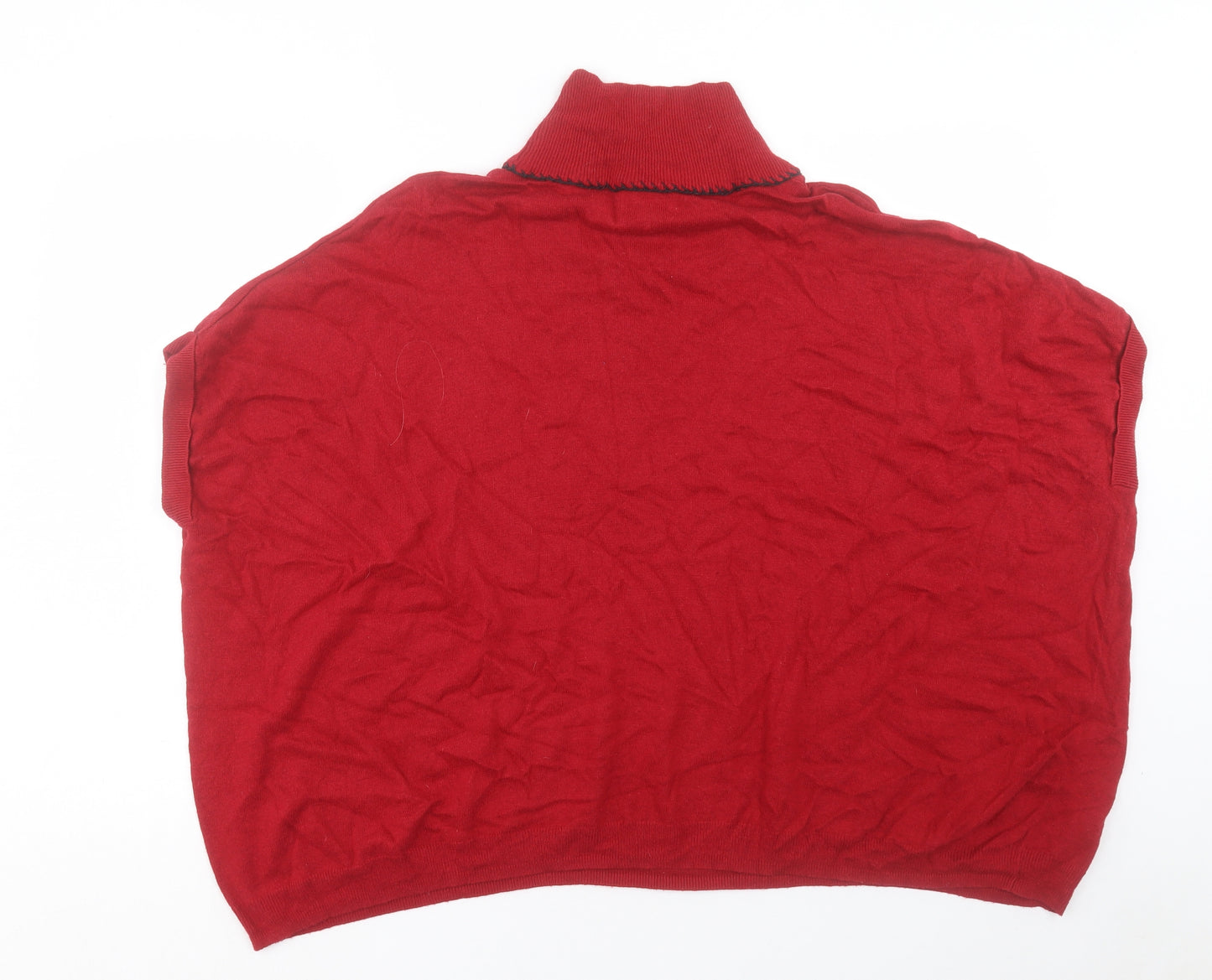 NEXT Womens Red High Neck Acrylic Pullover Jumper Size M