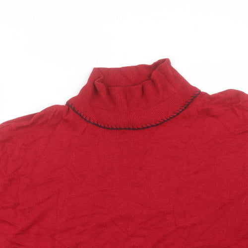 NEXT Womens Red High Neck Acrylic Pullover Jumper Size M