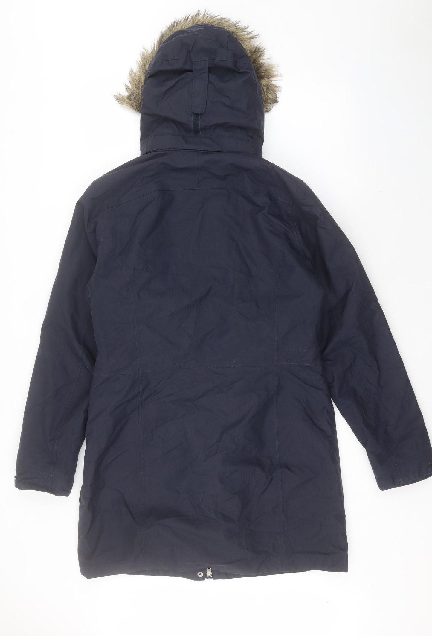 Jack Wolfskin Womens Blue Parka Coat Size 12 Zip