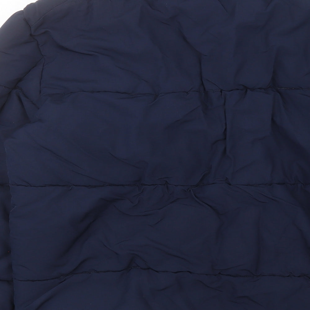 Marks and Spencer Mens Blue Puffer Jacket Coat Size M Zip