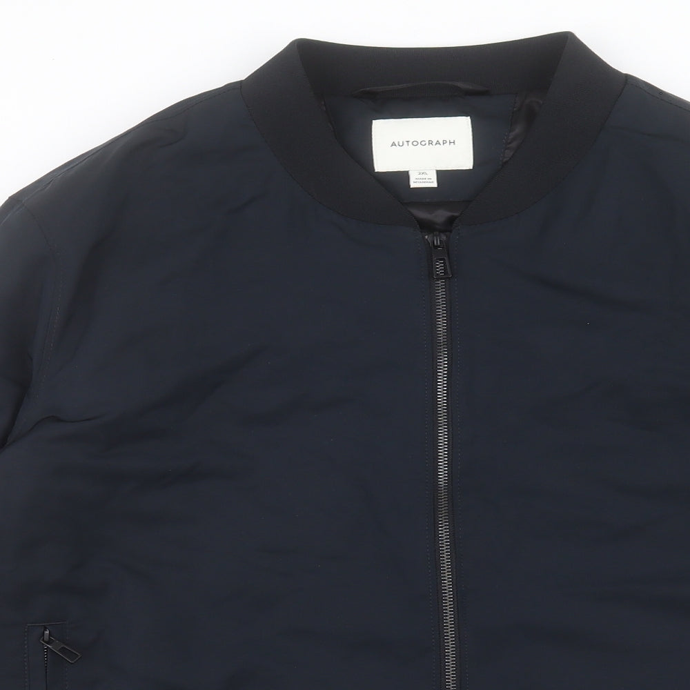 Autograph Mens Blue Jacket Size 2XL Zip