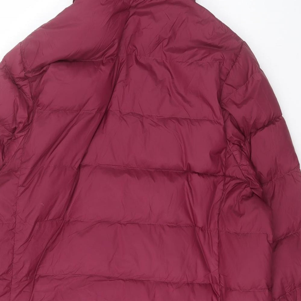 Marks and Spencer Womens Purple Puffer Jacket Jacket Size 22 Zip