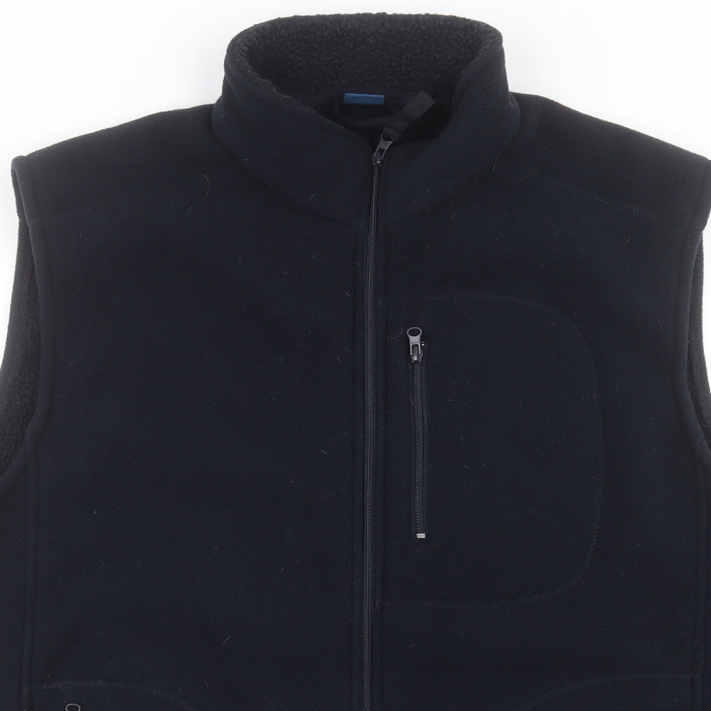 Pegasus Mens Black Gilet Jacket Size L Zip