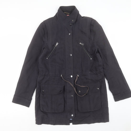 Marks and Spencer Womens Blue Jacket Coat Size 10 Zip
