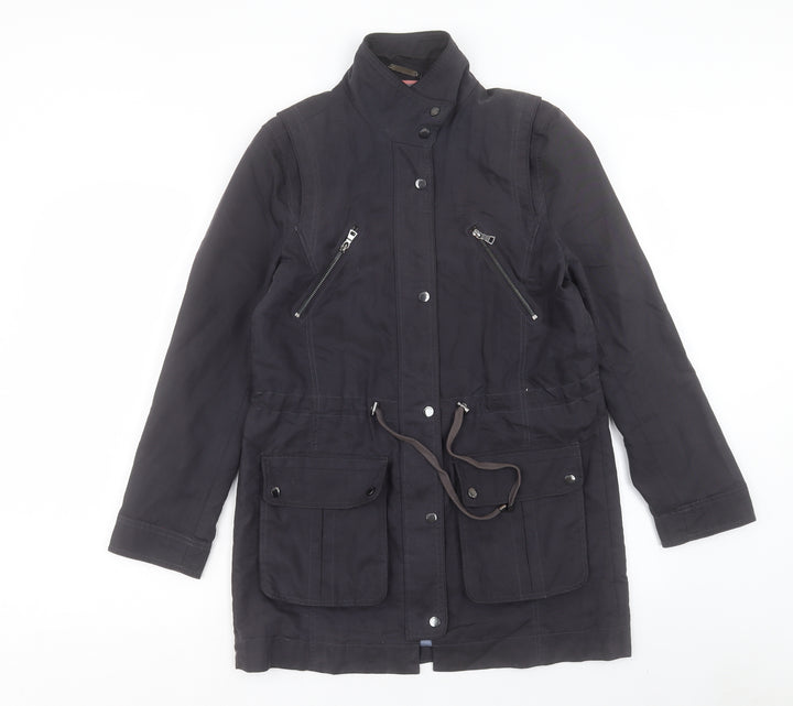 Marks and Spencer Womens Blue Jacket Coat Size 10 Zip