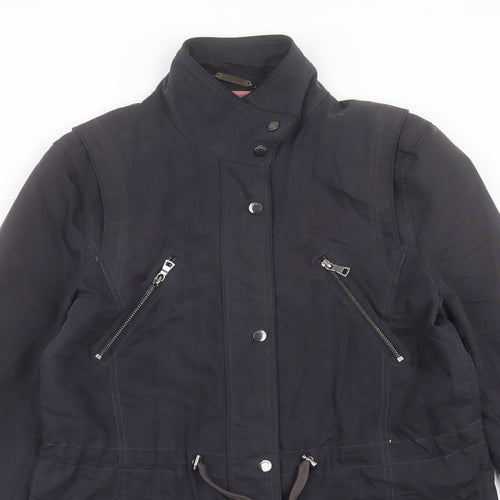 Marks and Spencer Womens Blue Jacket Coat Size 10 Zip