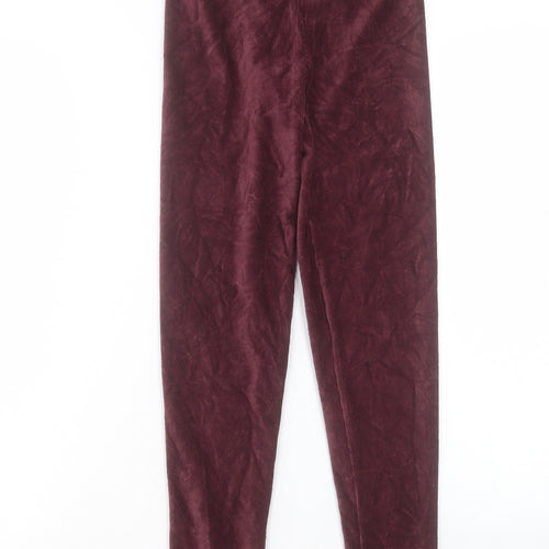 Marks and Spencer Womens Purple Cotton Jogger Leggings Size 6 L28 in