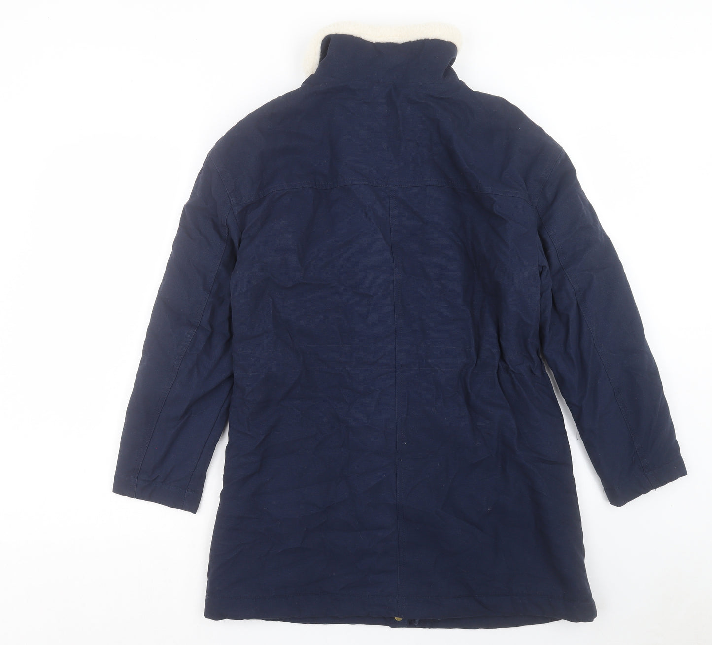 Per Una Womens Blue Parka Coat Size 8 Zip