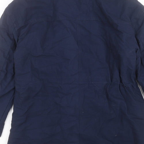Per Una Womens Blue Parka Coat Size 8 Zip