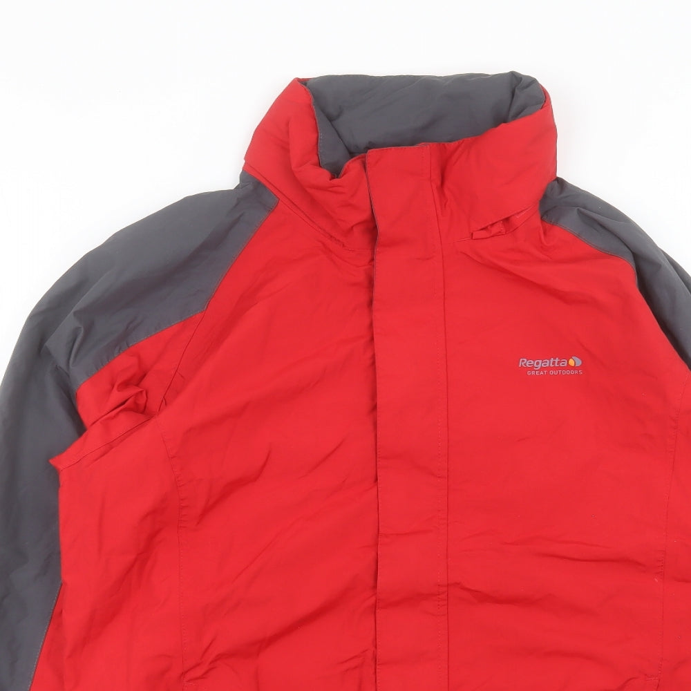Regatta Mens Red Rain Coat Jacket Size M Zip