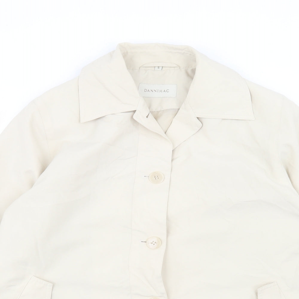 Danni Mac Womens Beige Jacket Size S Button