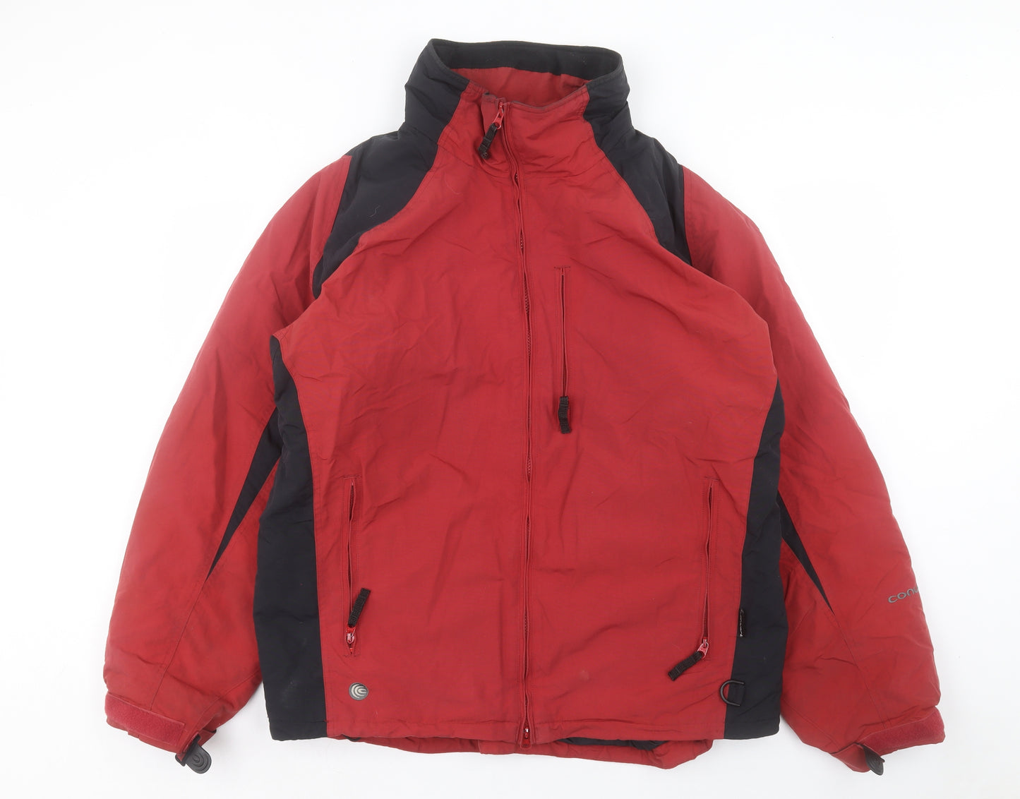 Columbia Mens Red Windbreaker Jacket Size L Zip
