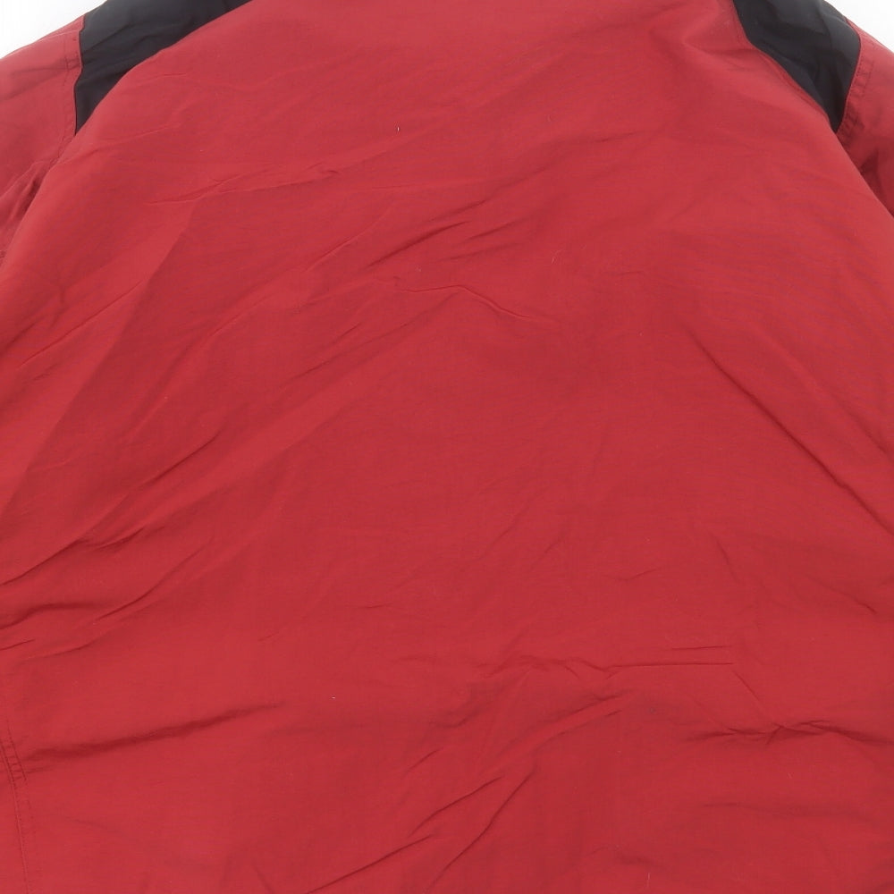 Columbia Mens Red Windbreaker Jacket Size L Zip