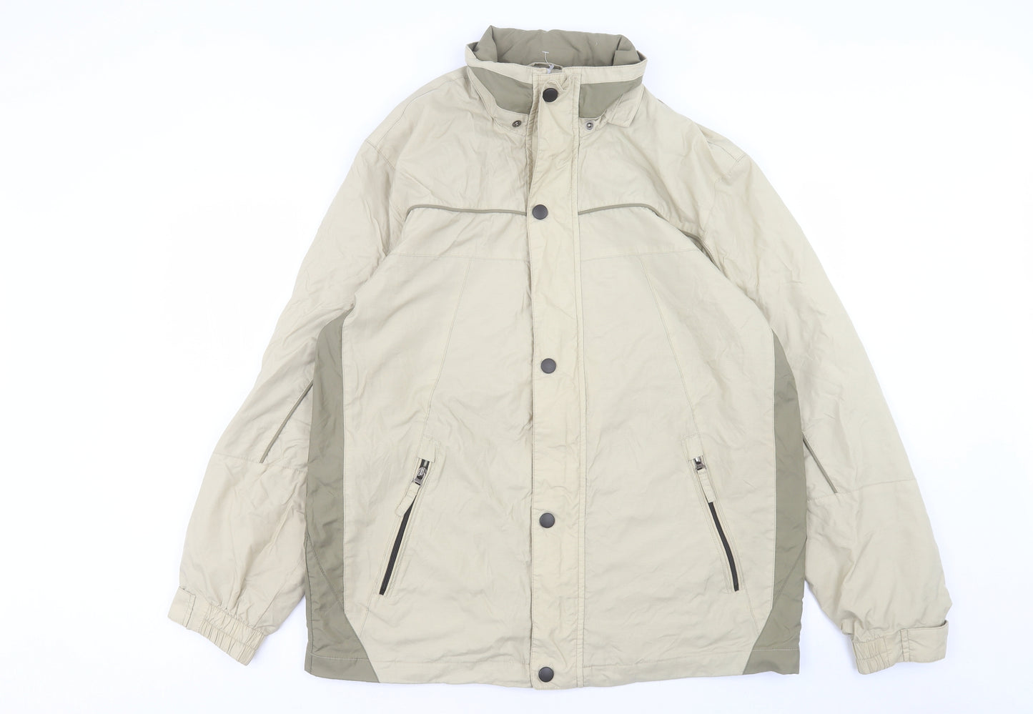 Mian Mens Ivory Jacket Size L Zip