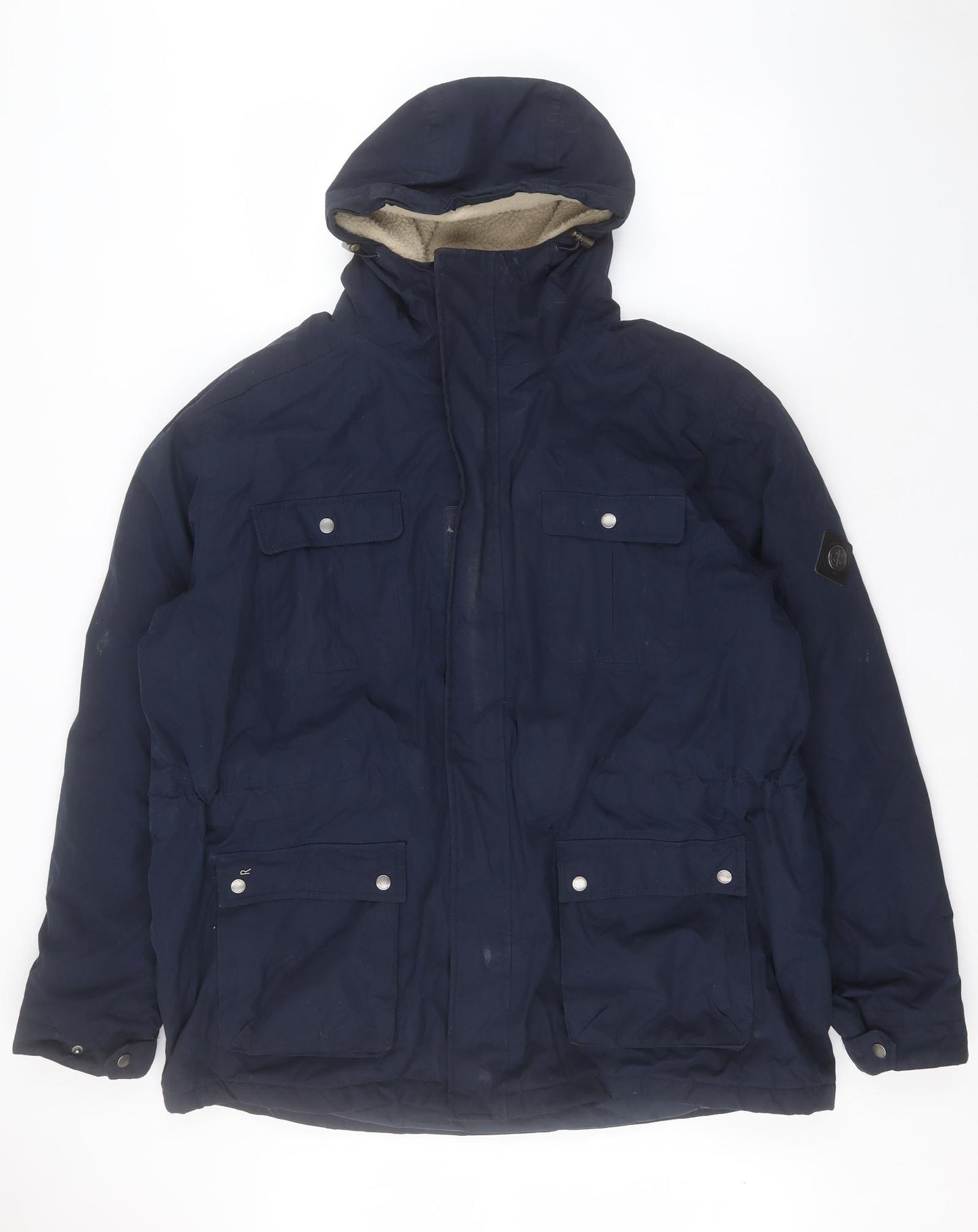 Regatta Mens Blue Parka Coat Size 2XL Zip