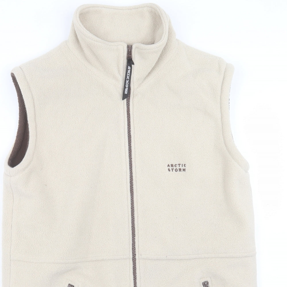 Arctic Storm Mens Ivory Gilet Jacket Size M Zip