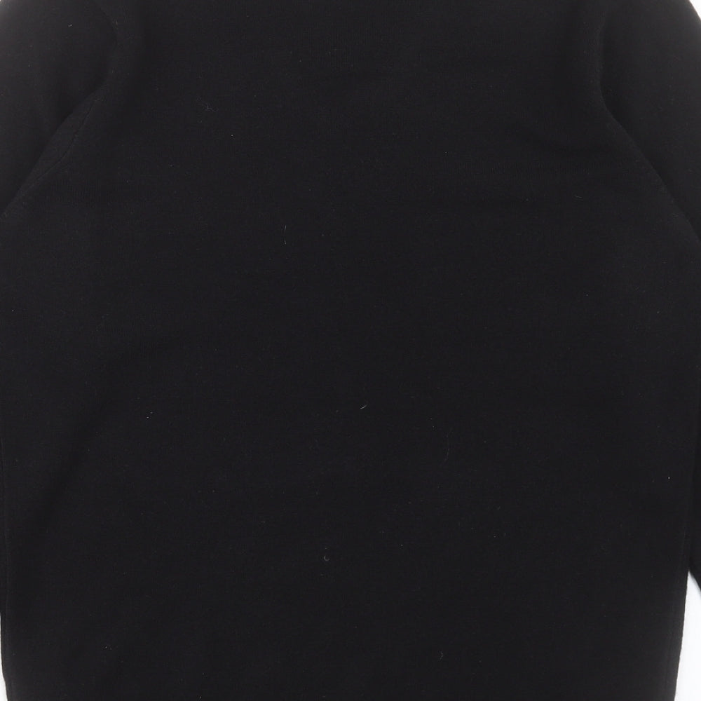 Marks and Spencer Mens Black V-Neck Acrylic Pullover Jumper Size S