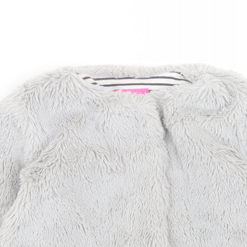 Joules Girls Grey Jacket Coatigan Size 4 Years Button