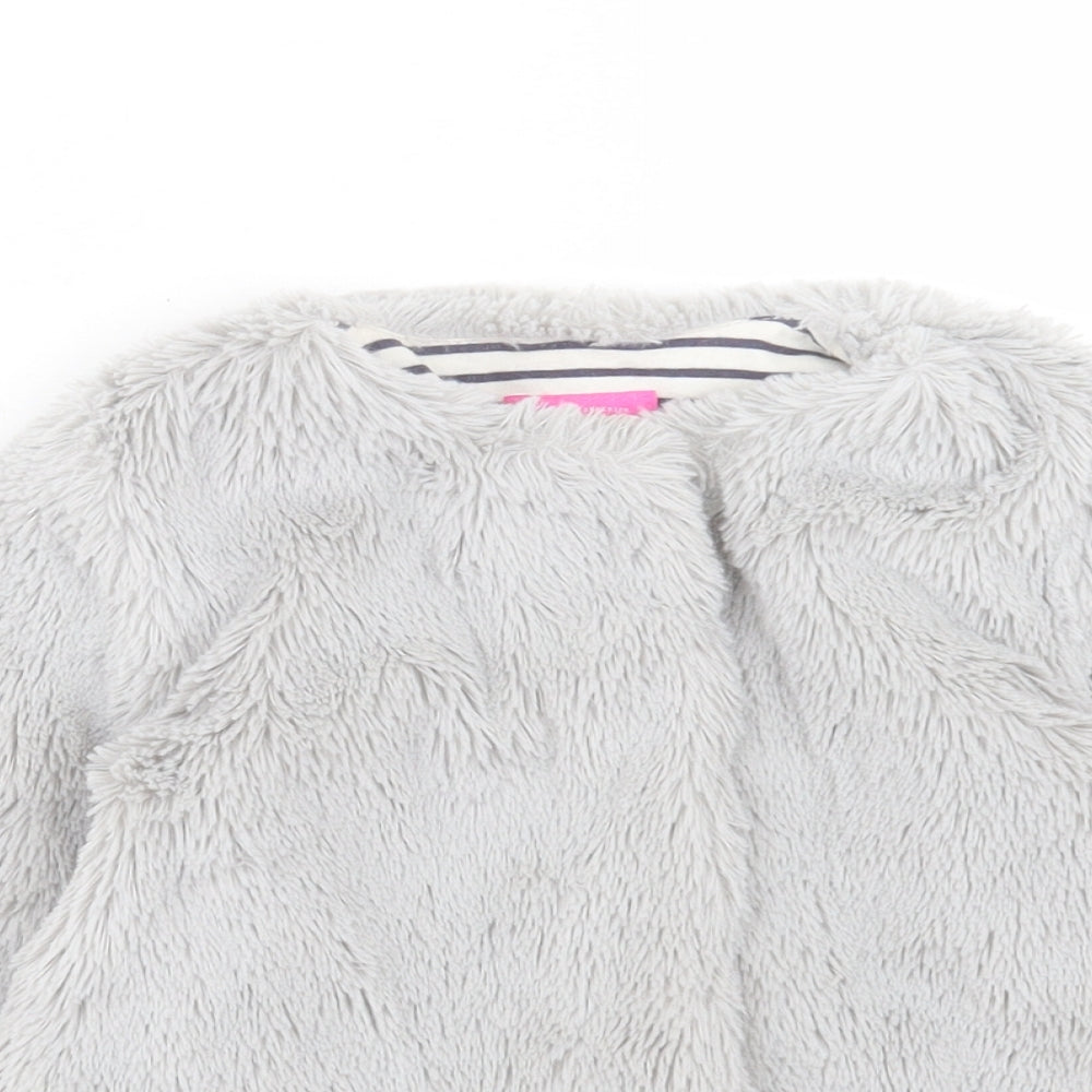 Joules Girls Grey Jacket Coatigan Size 4 Years Button