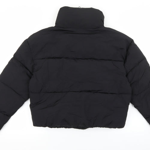 Zara Womens Black Puffer Jacket Jacket Size S Zip