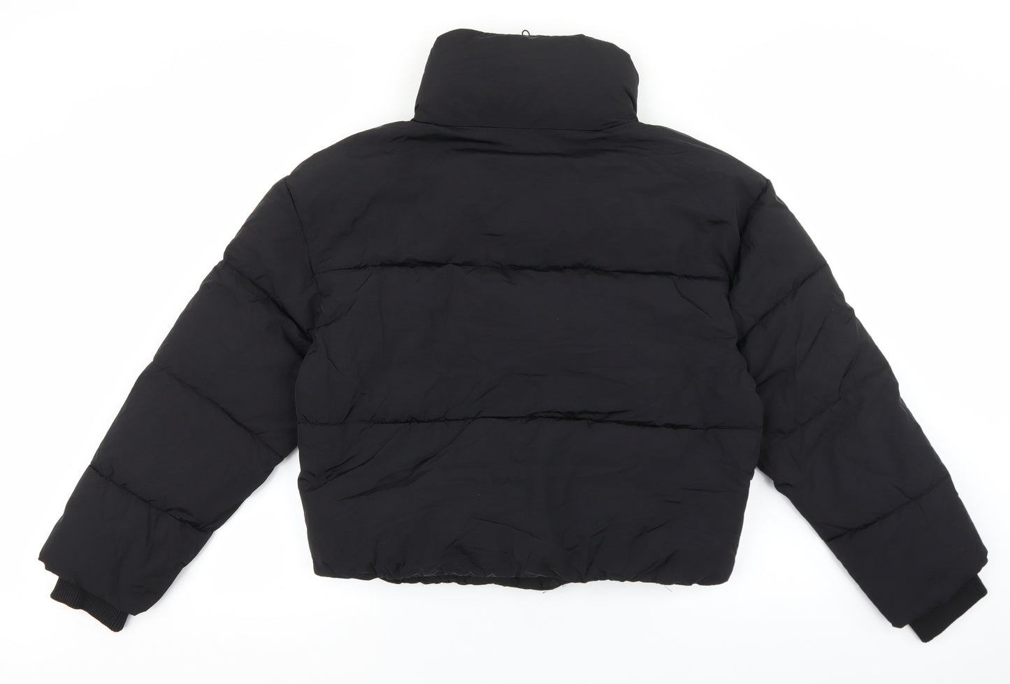 Zara Womens Black Puffer Jacket Jacket Size S Zip