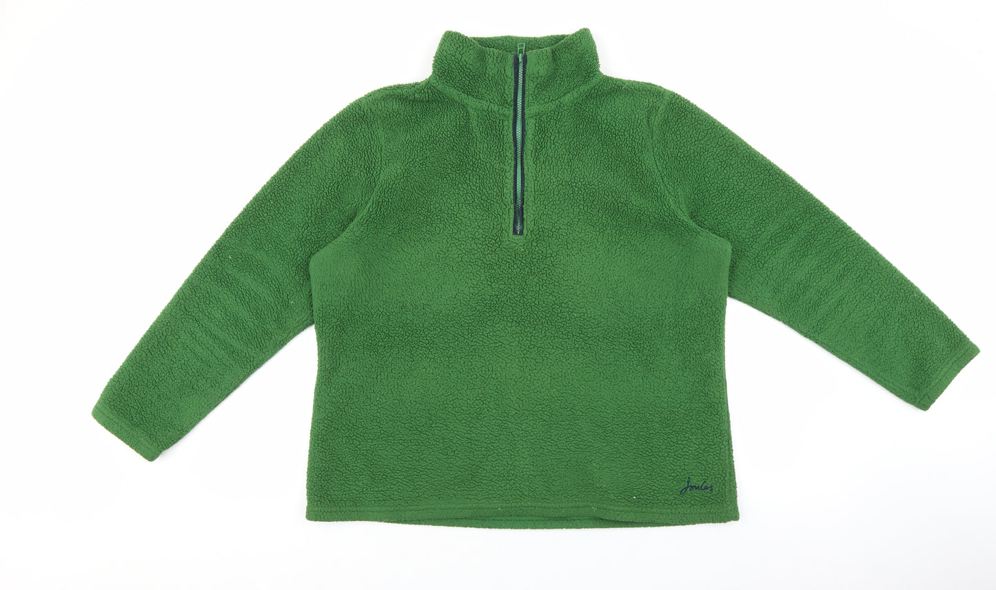 Joules Womens Green Polyester Pullover Sweatshirt Size 16 Zip
