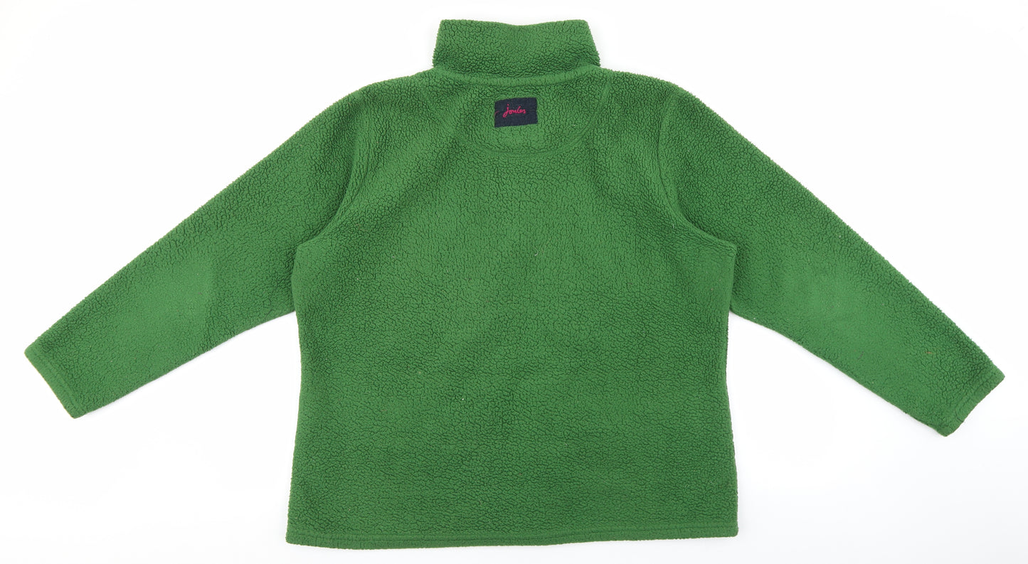 Joules Womens Green Polyester Pullover Sweatshirt Size 16 Zip
