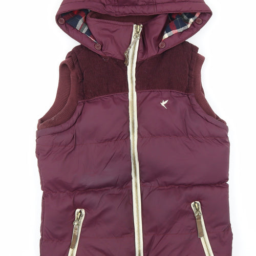 Blonde & Blonde Womens Purple Gilet Jacket Size 8 Zip