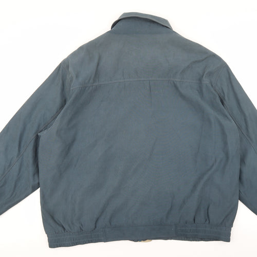 Saxon Mens Blue Bomber Jacket Jacket Size 3XL Zip