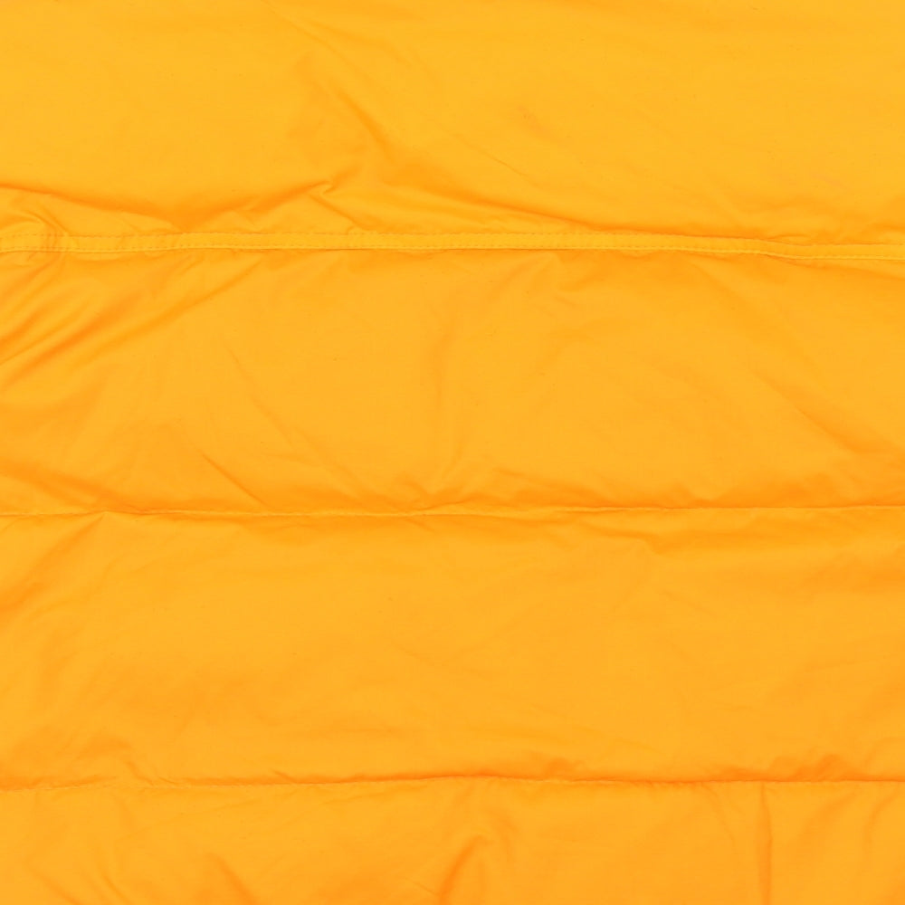 Zara Kids Boys Orange Puffer Jacket Coat Size S Zip