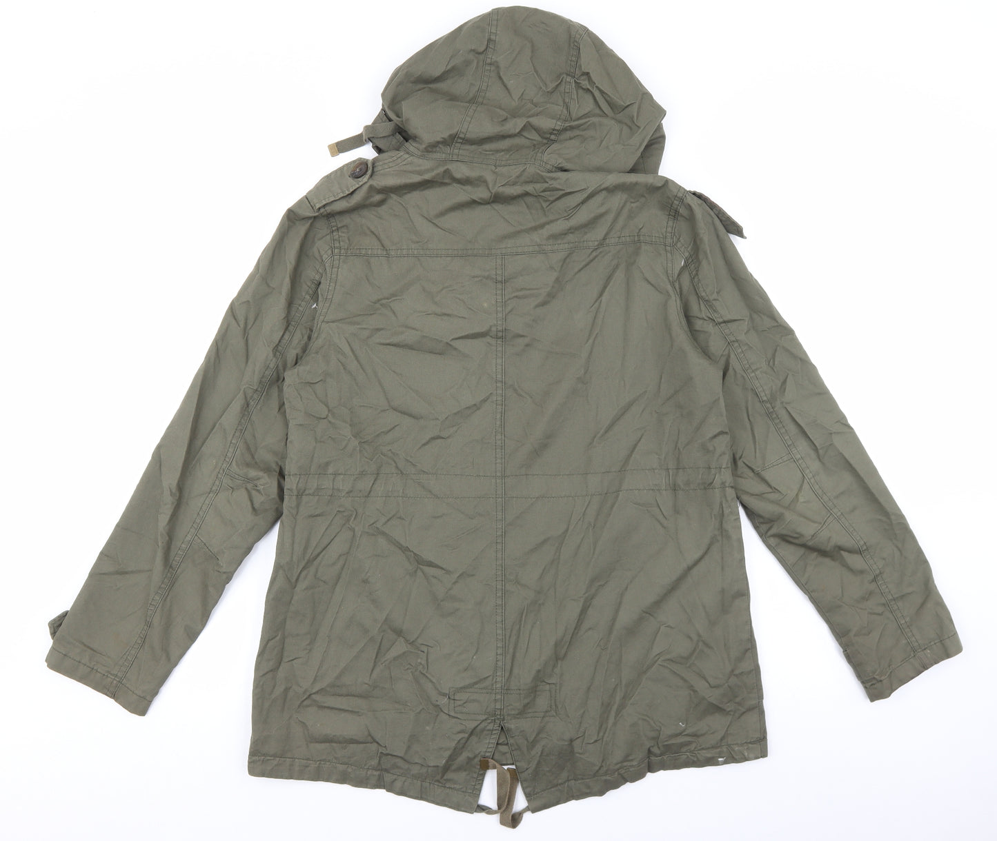 New Look Womens Green Jacket Coat Size 12 Zip