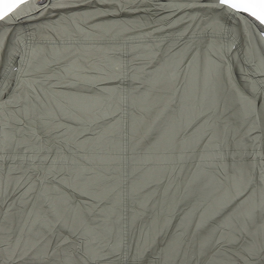 New Look Womens Green Jacket Coat Size 12 Zip