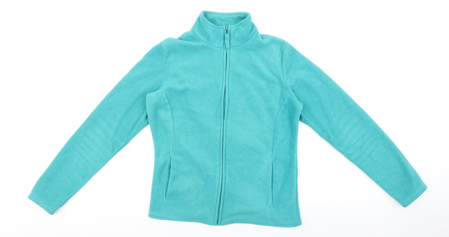 Marks and Spencer Womens Blue Polyester Full Zip Sweatshirt Size 10 Zip