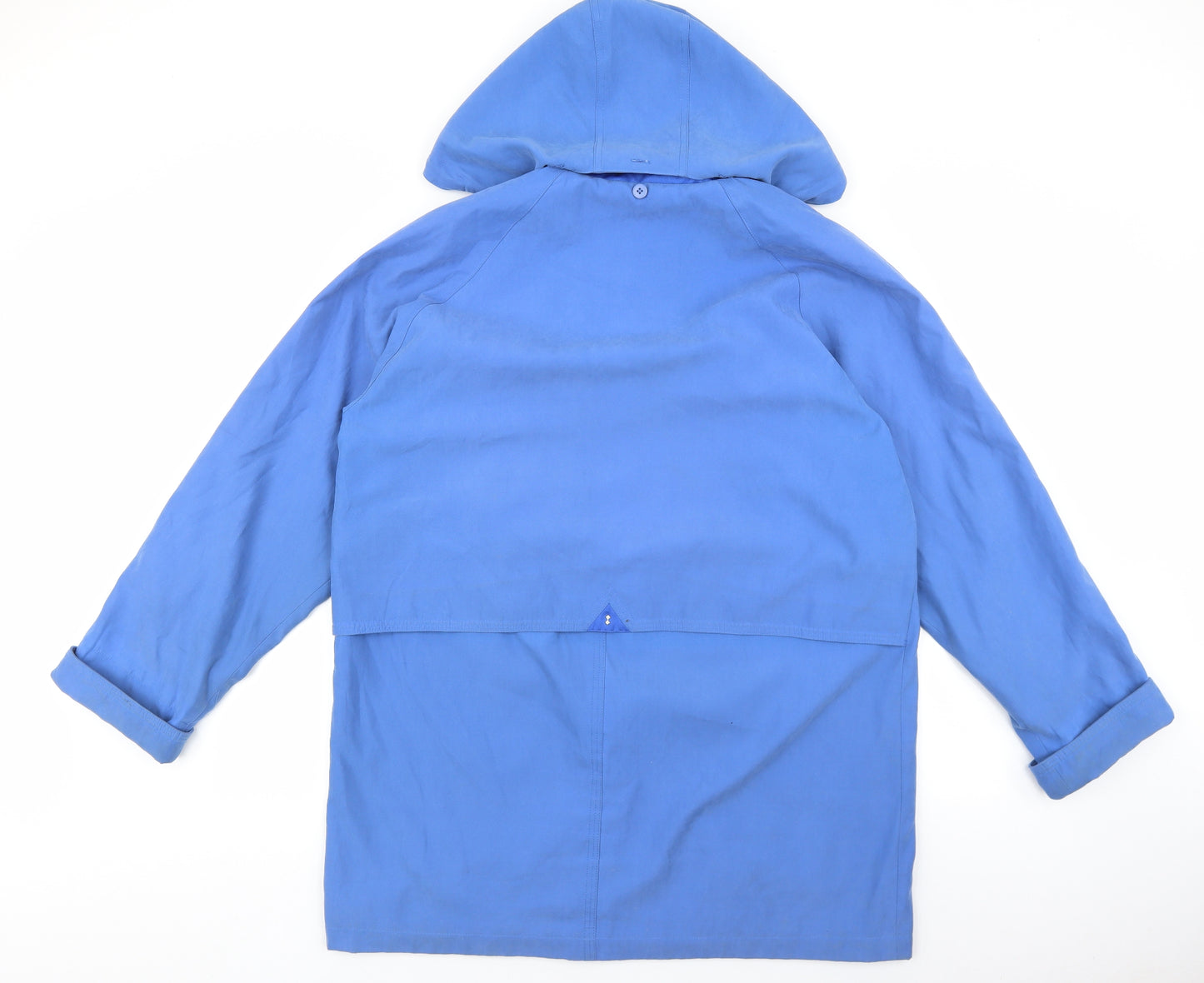 Astraka Womens Blue Rain Coat Coat Size L Zip