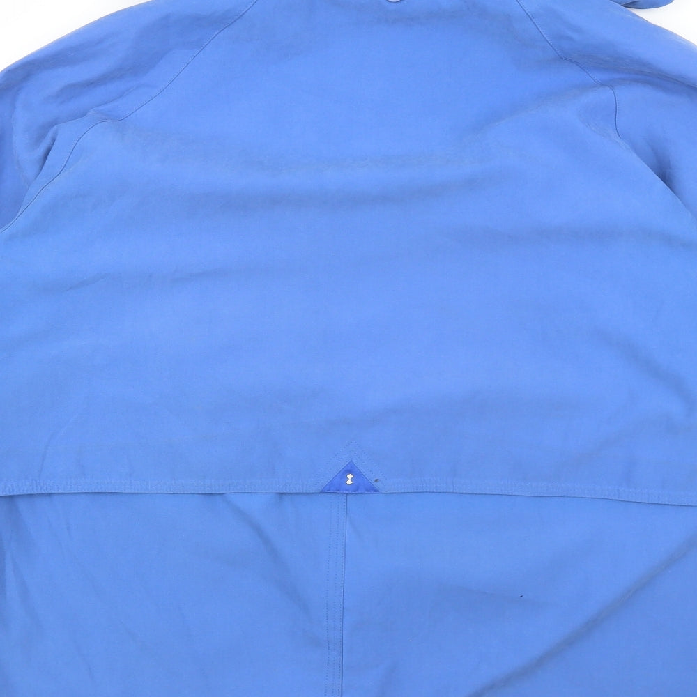 Astraka Womens Blue Rain Coat Coat Size L Zip