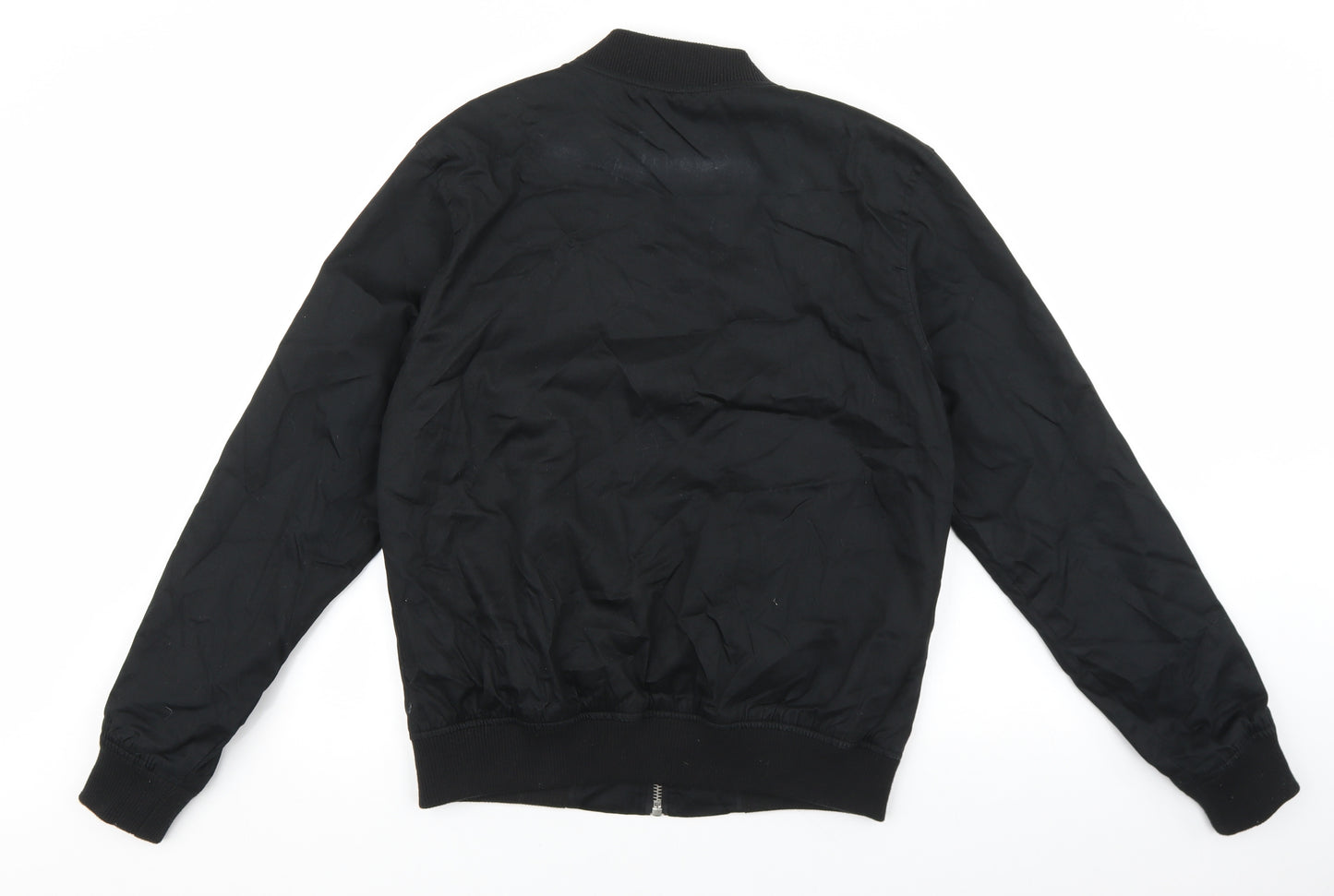 Cedar Wood State Mens Black Bomber Jacket Jacket Size M Zip