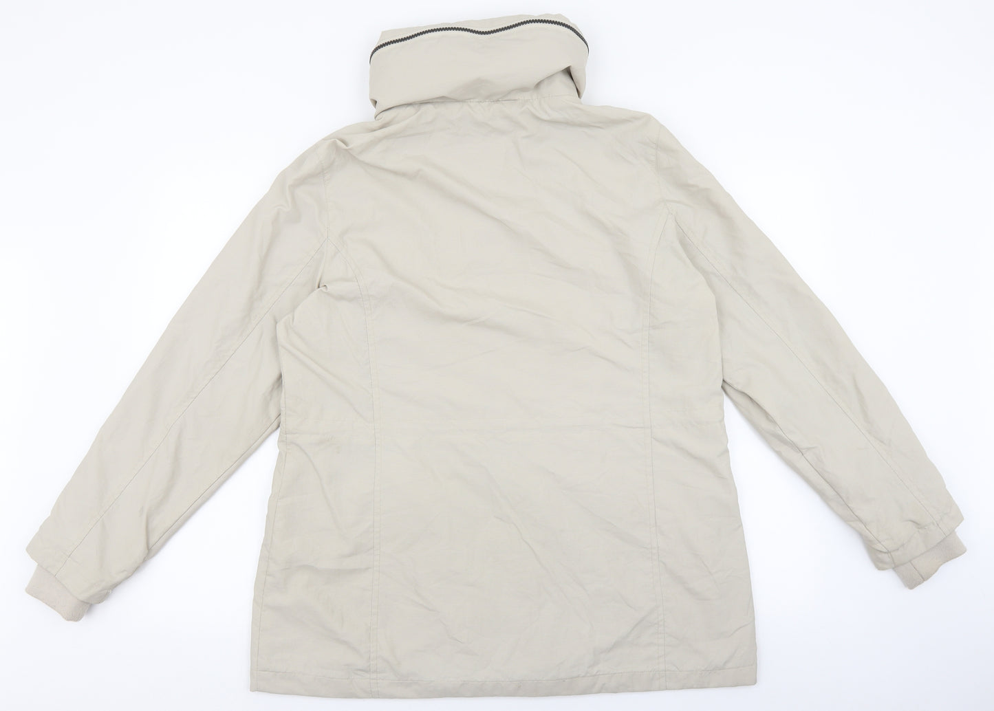 Snowdonia Womens Beige Rain Coat Coat Size 16 Zip