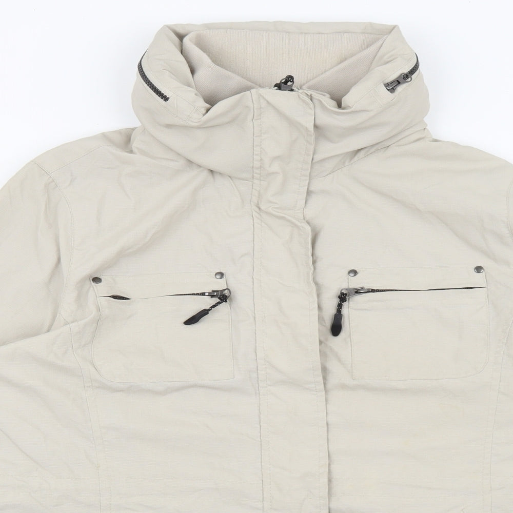 Snowdonia Womens Beige Rain Coat Coat Size 16 Zip