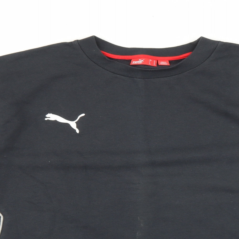 PUMA Mens Grey Cotton Pullover Sweatshirt Size M
