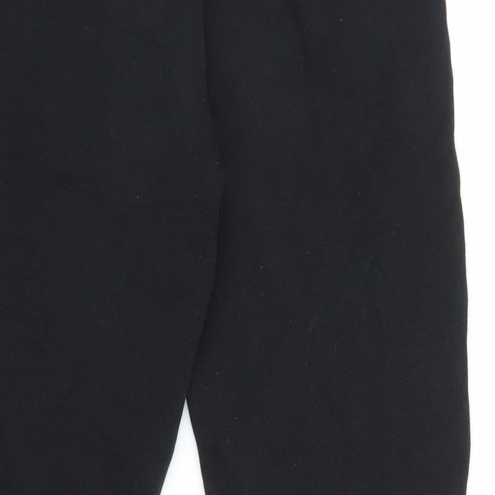 Nutmeg Boys Black Cotton Jogger Trousers Size 8-9 Years L23 in Regular Drawstring