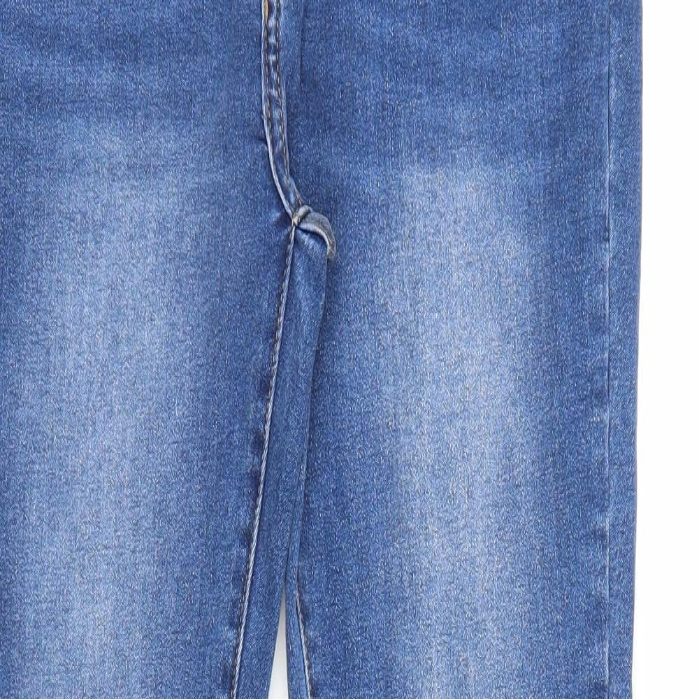 SheIn Womens Blue Cotton Bootcut Jeans Size L L31.5 in Regular Zip