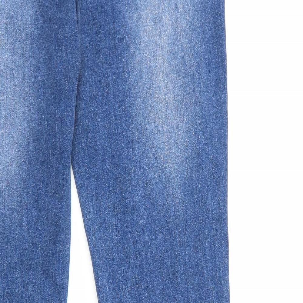 SheIn Womens Blue Cotton Bootcut Jeans Size L L31.5 in Regular Zip