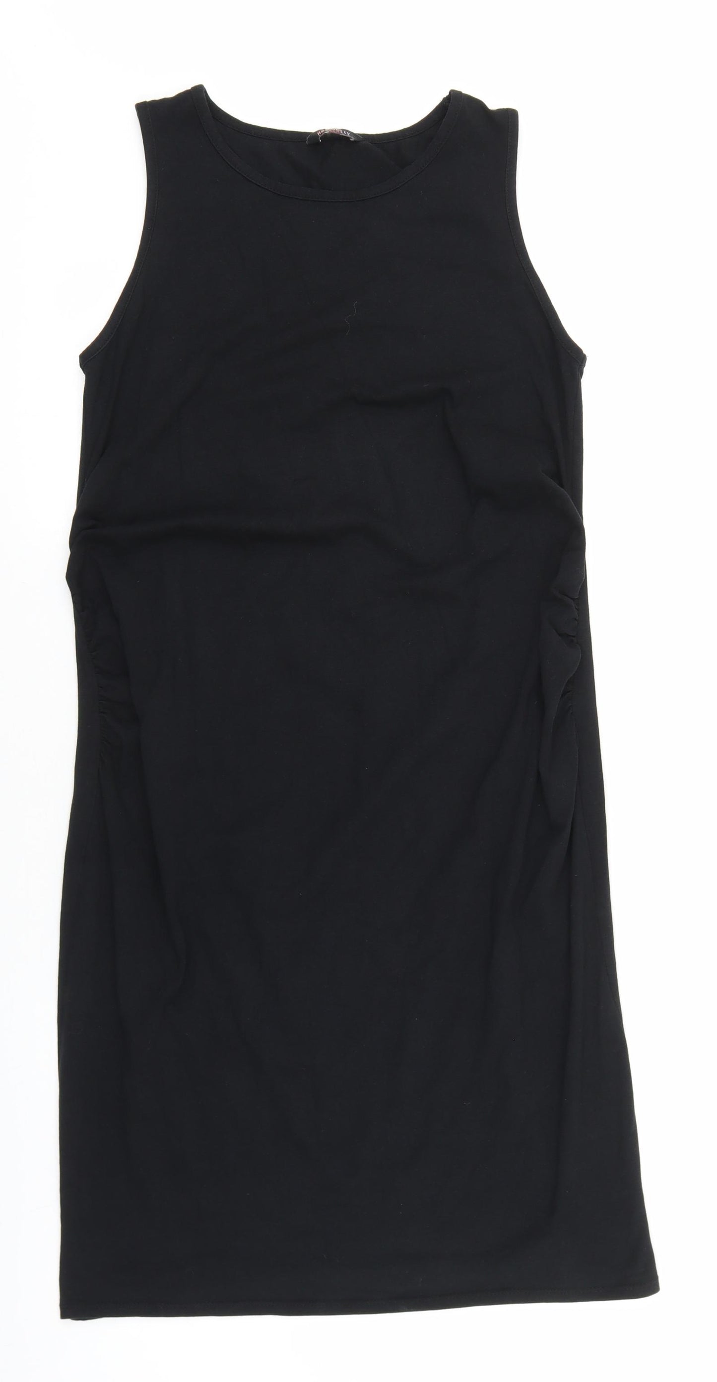 George Womens Black Cotton Tank Dress Size 12 Round Neck Pullover