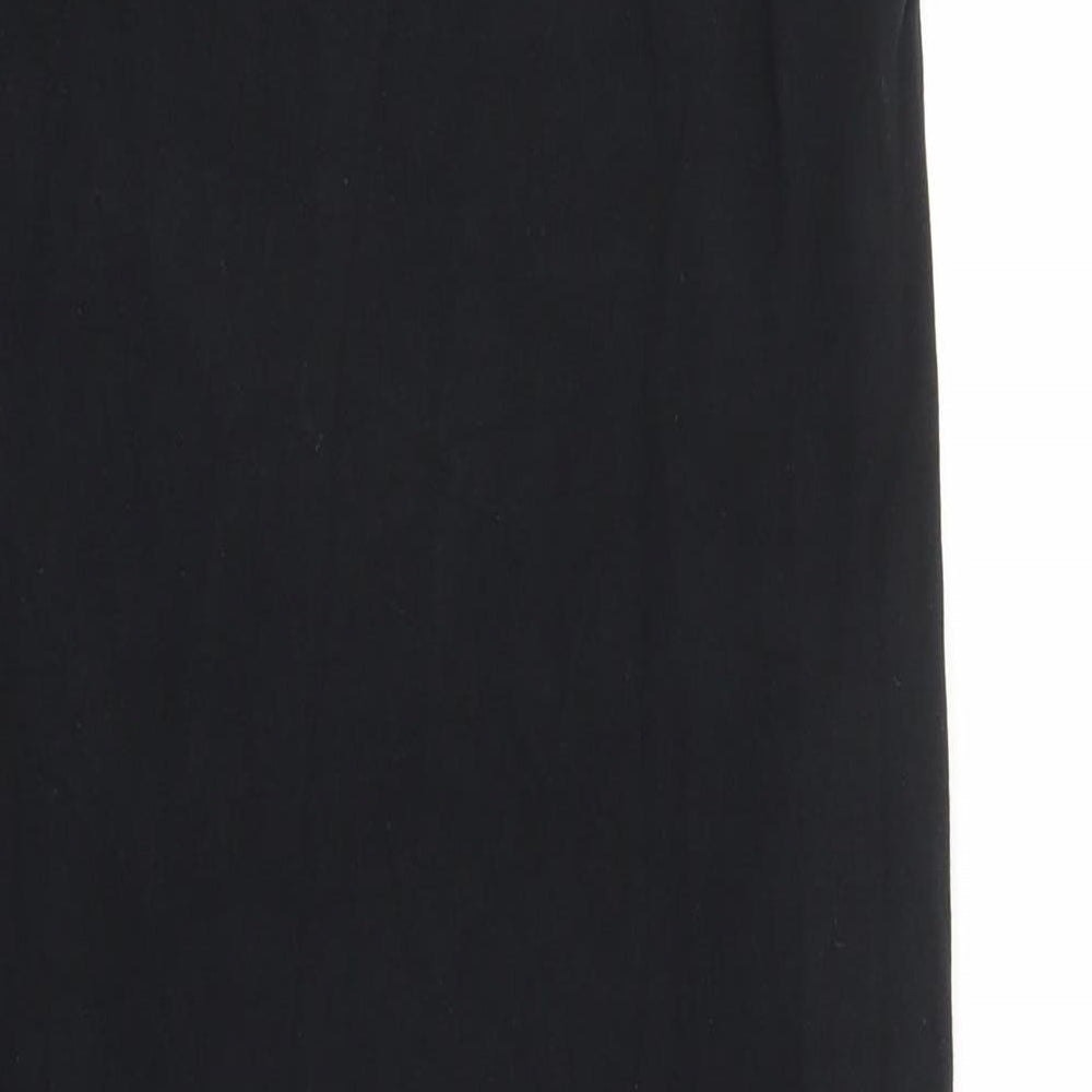 George Womens Black Cotton Tank Dress Size 12 Round Neck Pullover