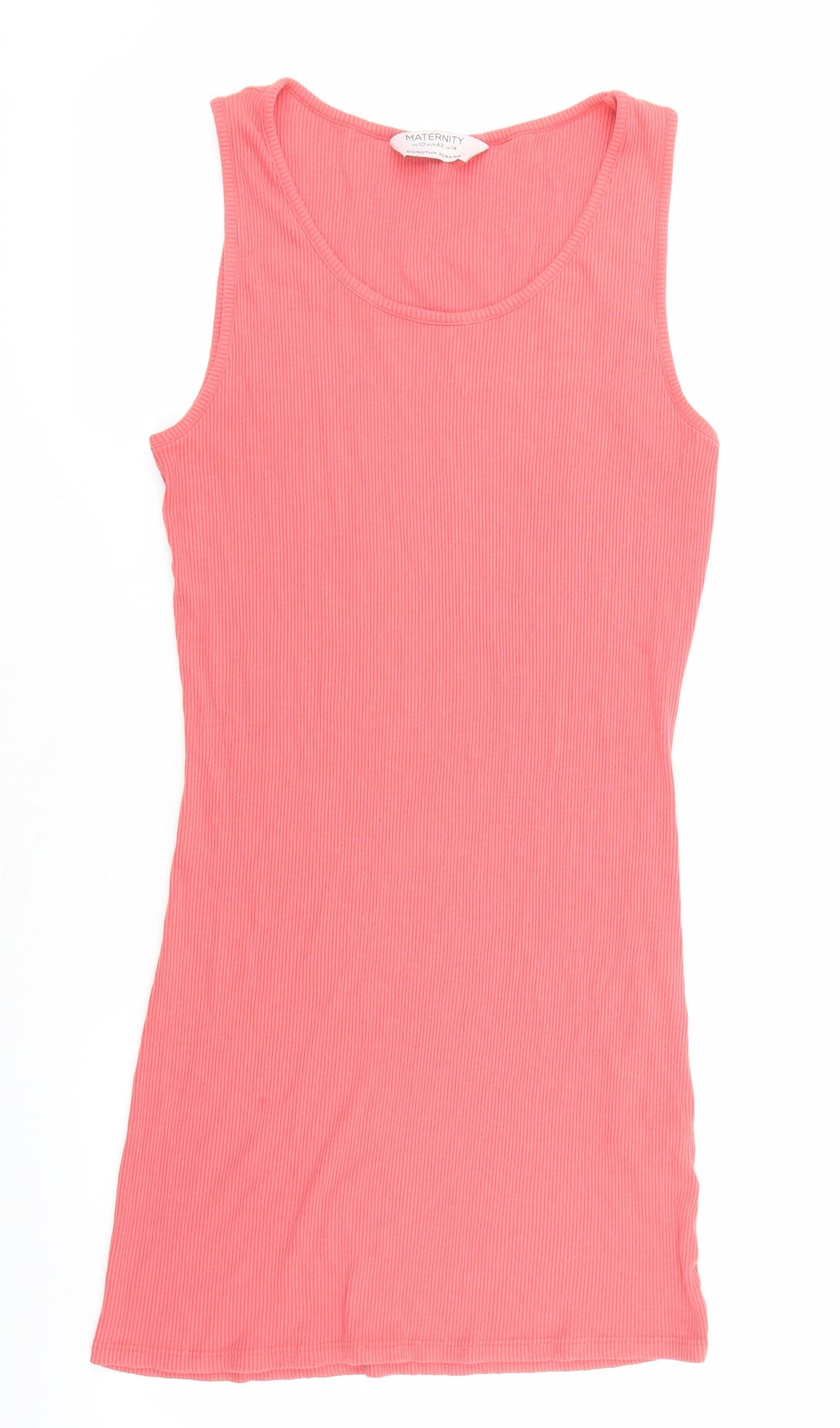Dorothy Perkins Womens Pink Viscose Basic Tank Size 14 Scoop Neck